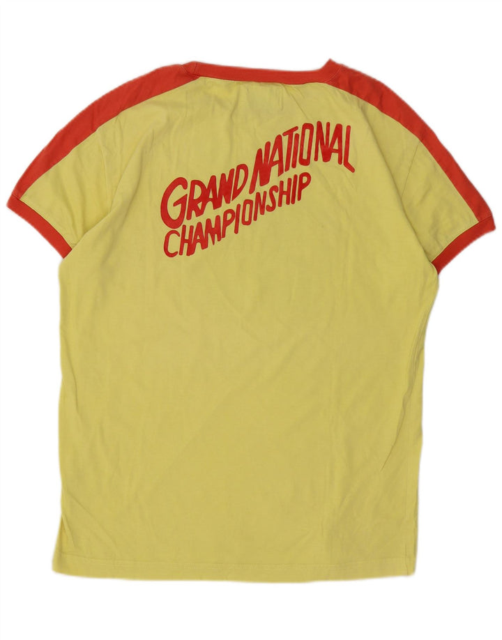 Datch Grafisk T-Shirt Top til kvinder Stor Gul Colourblock Bomuld