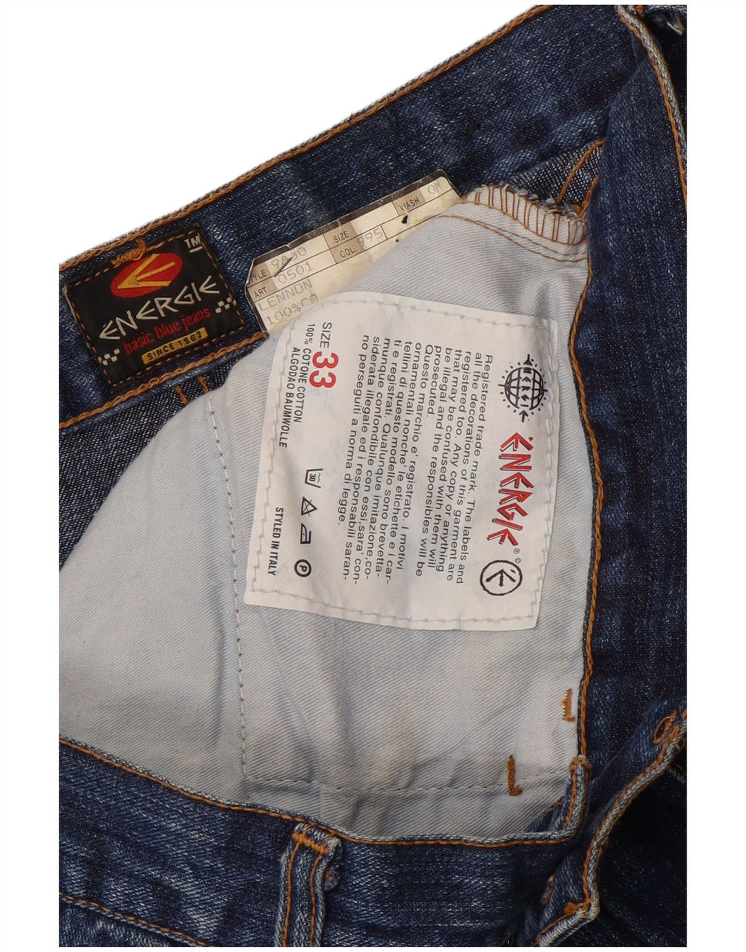 ENERGIE Lige jeans til kvinder W33 L30 Blå bomuld