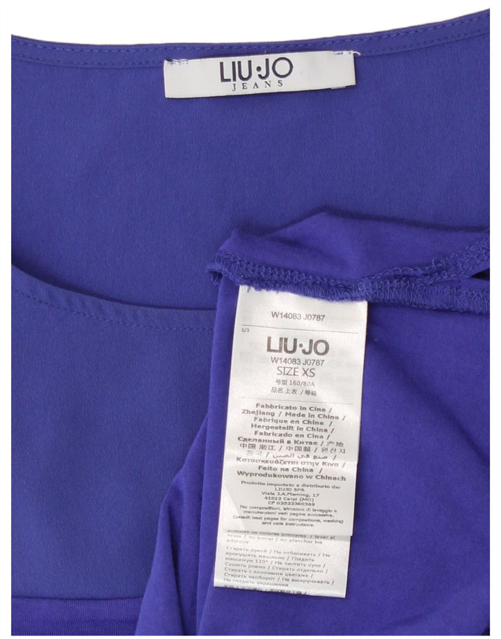 Liu Jo Damevest Top UK 6 XS Blue Viscose