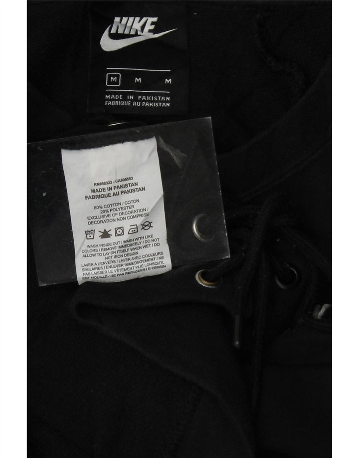 NIKE Womens Crop Oversized Sweatshirt Jumper UK 14 Medium Black Cotton Vintage Nike and Second-Hand Nike from Messina Hembry 
