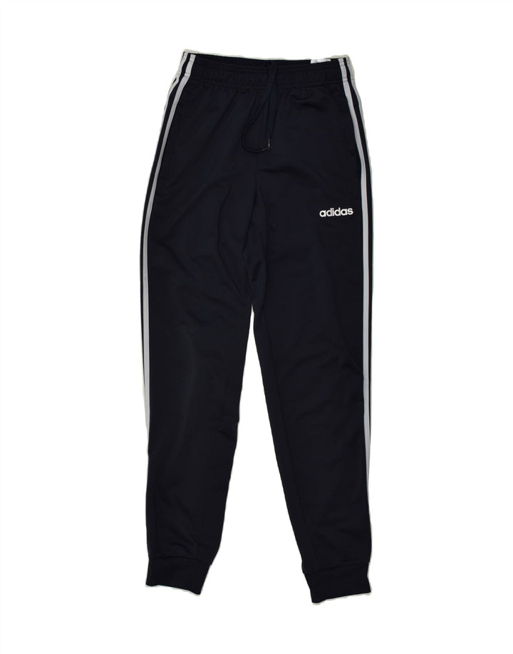 ADIDAS Mens Tracksuit Trousers Joggers XS Navy Blue Polyester | Vintage Adidas | Thrift | Second-Hand Adidas | Used Clothing | Messina Hembry 
