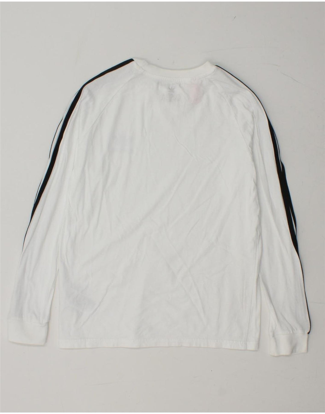 ADIDAS Boys Top Long Sleeve 13-14 Years White Cotton