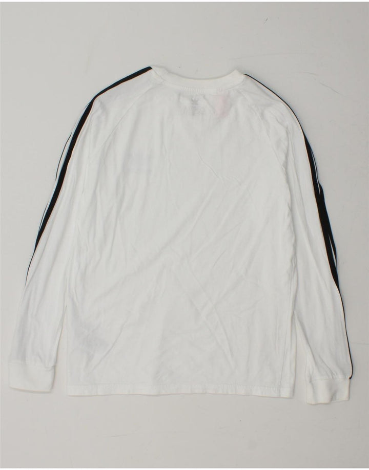 ADIDAS Boys Top Long Sleeve 13-14 Years White Cotton