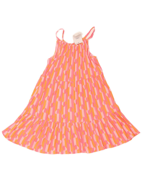 Marks & Spencer Girls Abstrakt mønster trindelt kjole 10-11 år Pink Heart