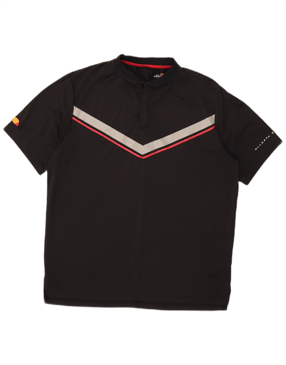 Ellesse Herre Polo Shirt 2XL Sort Colourblock Polyester