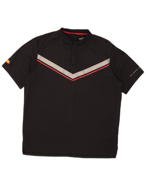 Ellesse Herre Polo Shirt 2XL Sort Colourblock Polyester