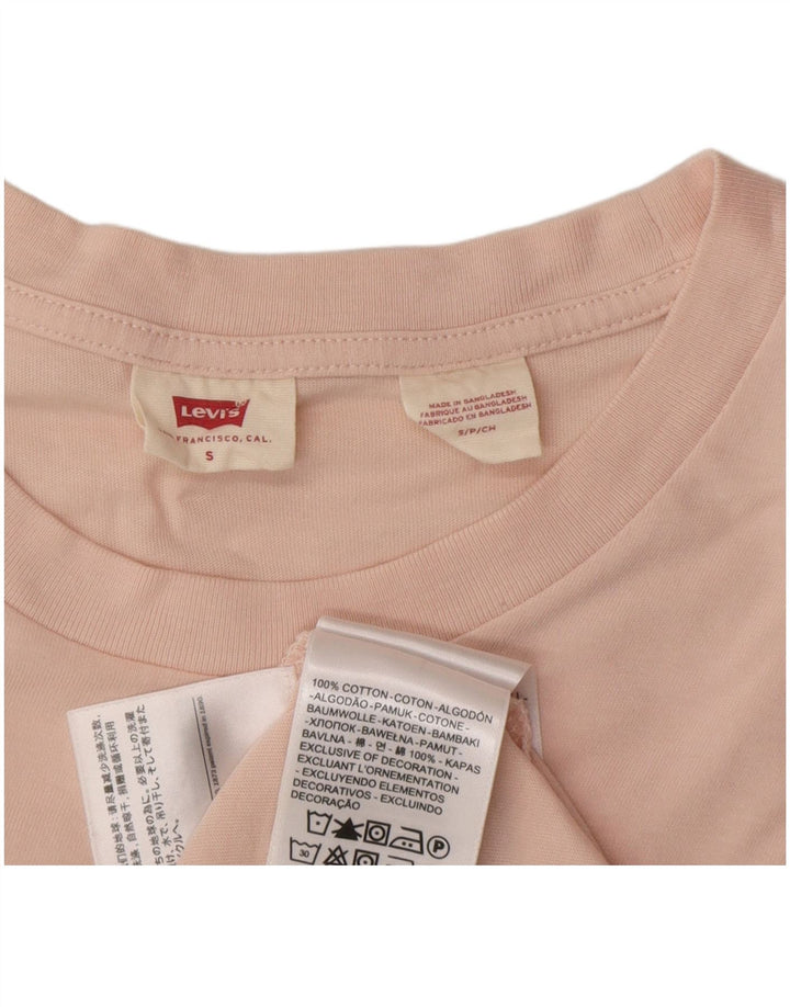 Levi's Dame T-Shirt Top UK 10 Lille Pink Bomuld