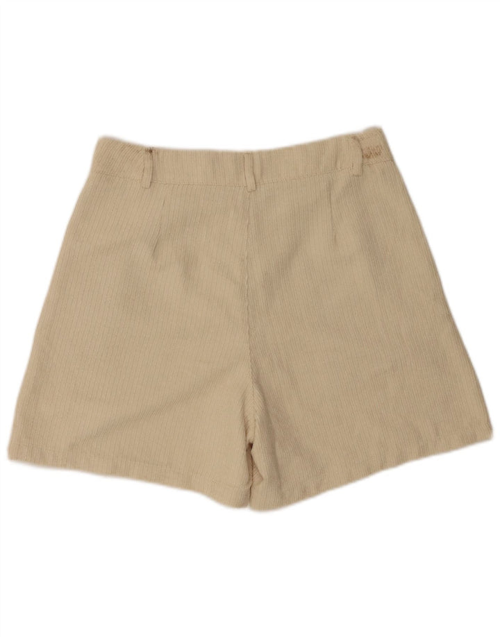 Benetton Womens Corduroy Shorts UK 12 Medium W28 Beige Polyester