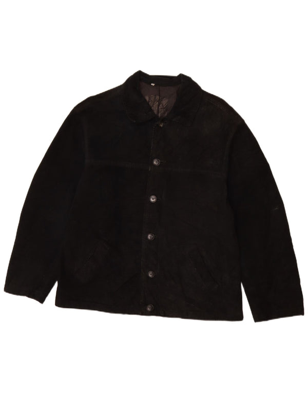 VINTAGE Herre ruskindsjakke UK 40 Large Black