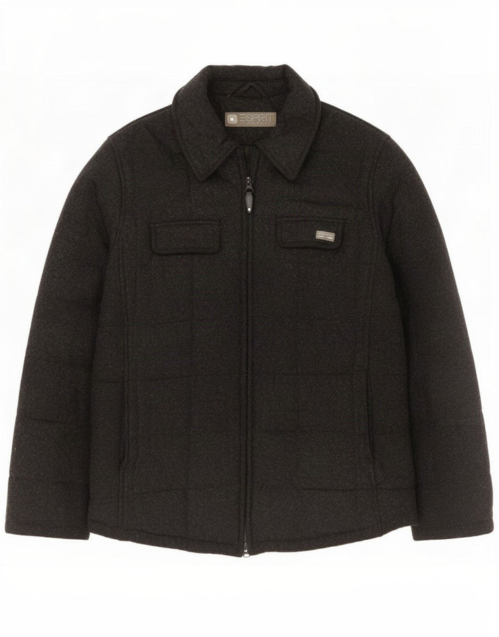 Esprit Dame Oversized Polstret Jakke UK 10 Small Black Nylon