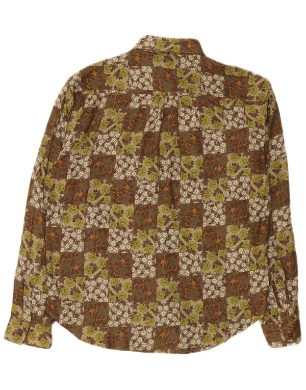 Vintage flannelskjorte til drenge 10-11 år grøn blomster