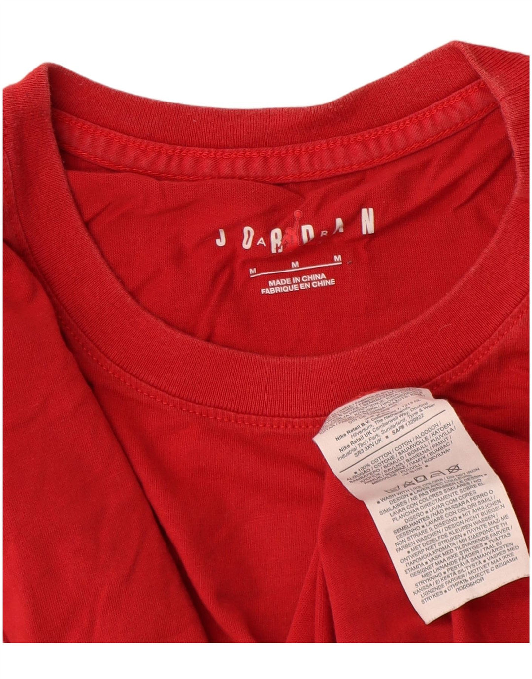 Jordan Herre grafisk T-shirt Top Medium Rød Bomuld