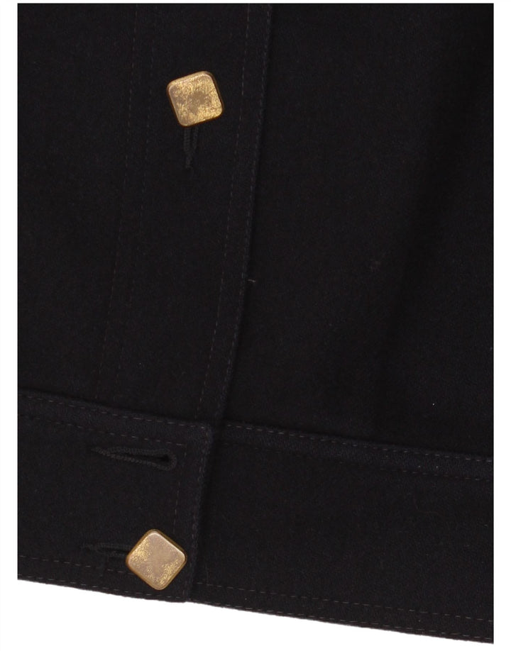 Vintage dame cardigan top IT 42 Medium marineblå uld