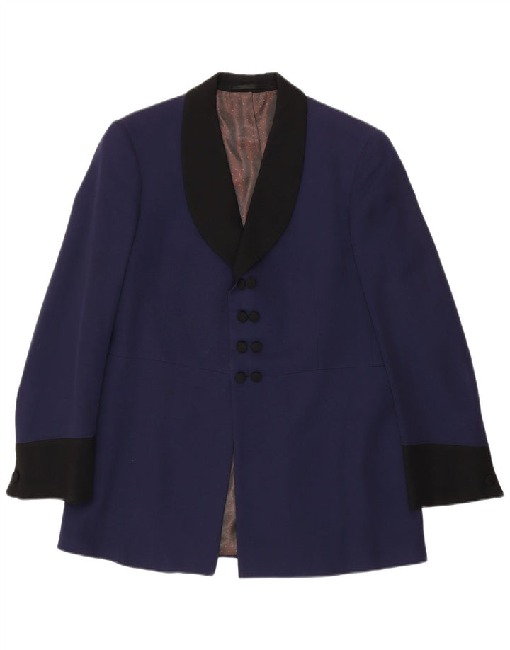Vintage blazerjakke til mænd UK 38 Medium Navy Blue Colourblock