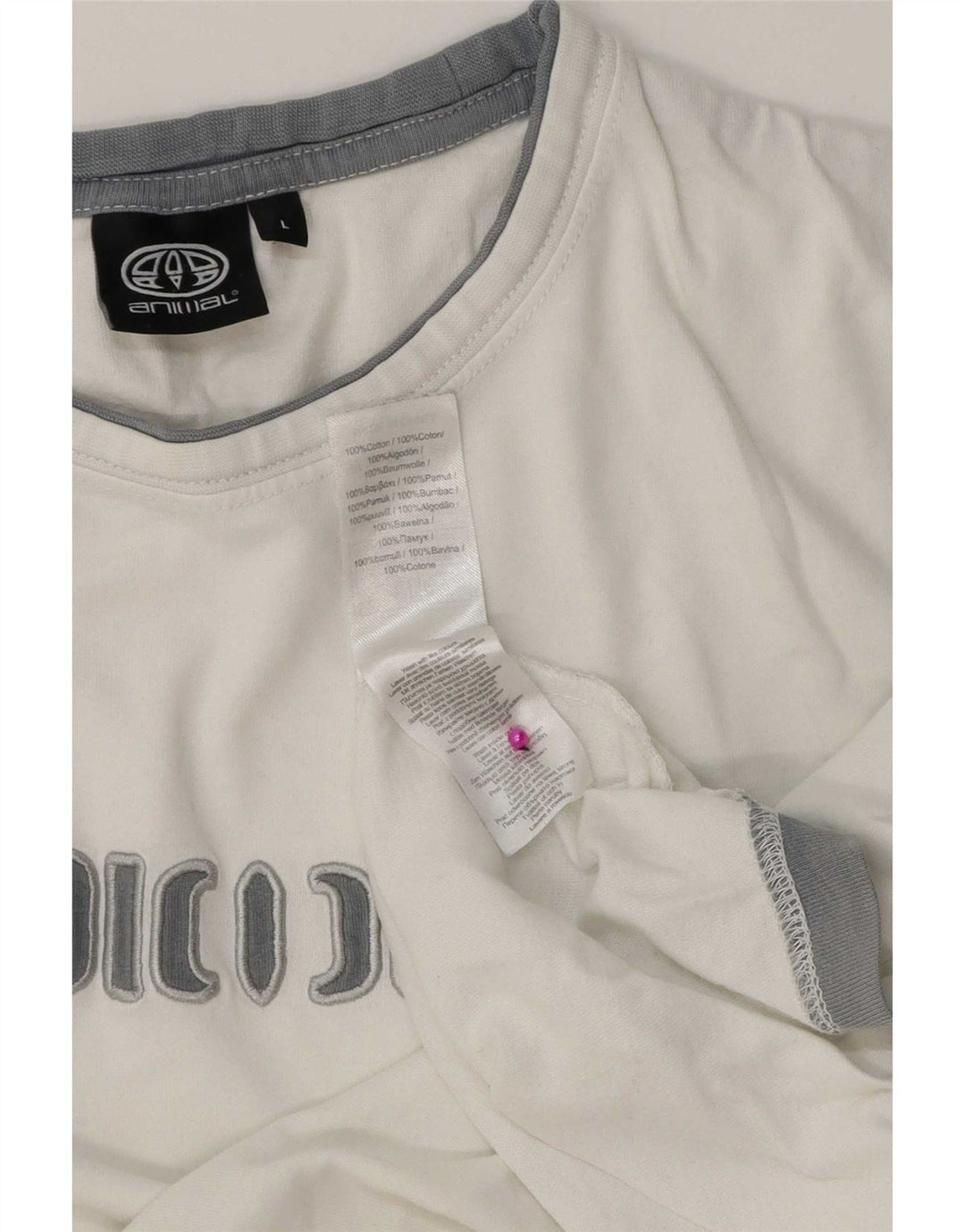 Animal Herre Grafisk T-Shirt Top Stor Hvid Bomuld