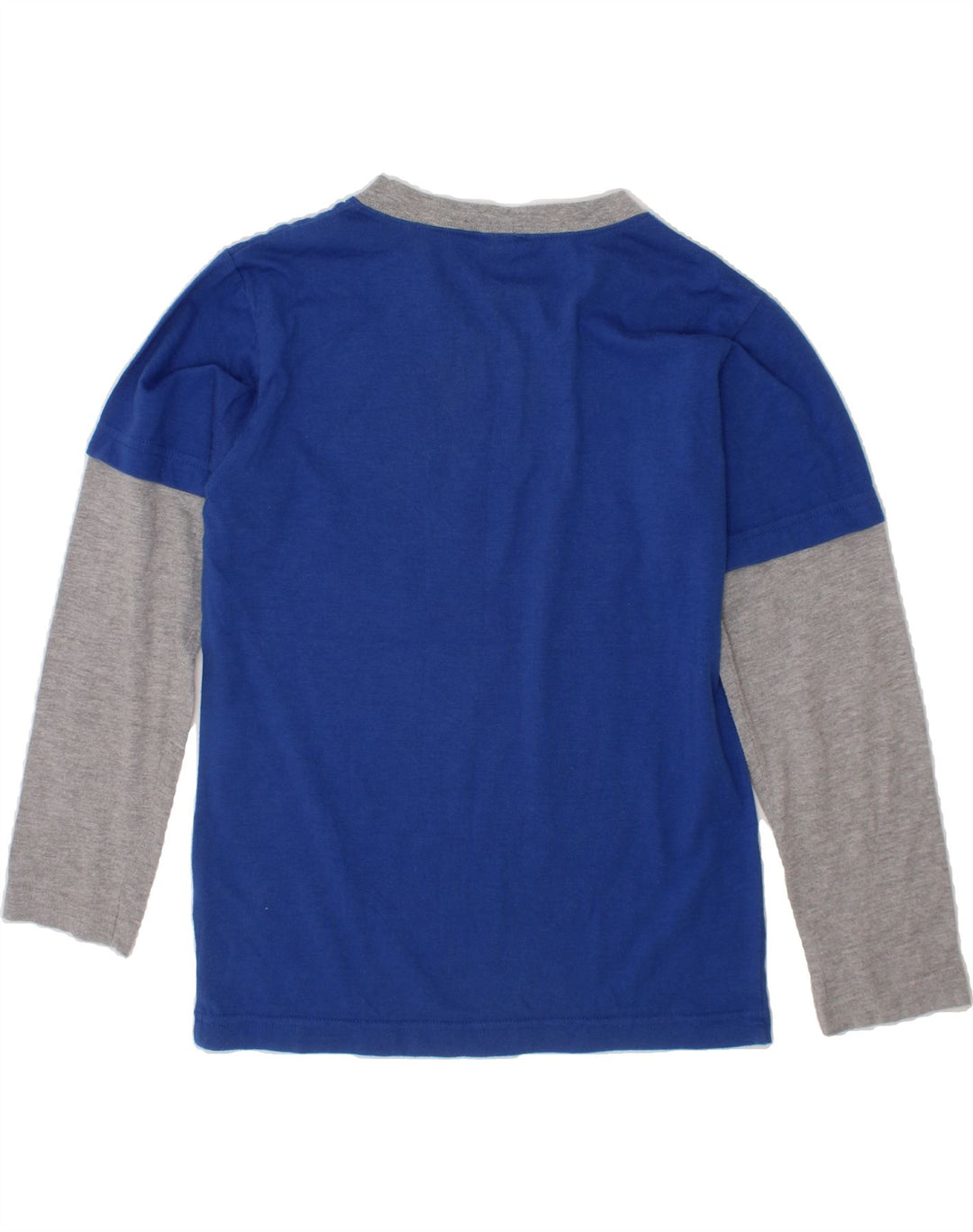CHAMPION Boys Graphic Top Long Sleeve 11-12 Years Blue Colourblock Vintage Champion and Second-Hand Champion from Messina Hembry 