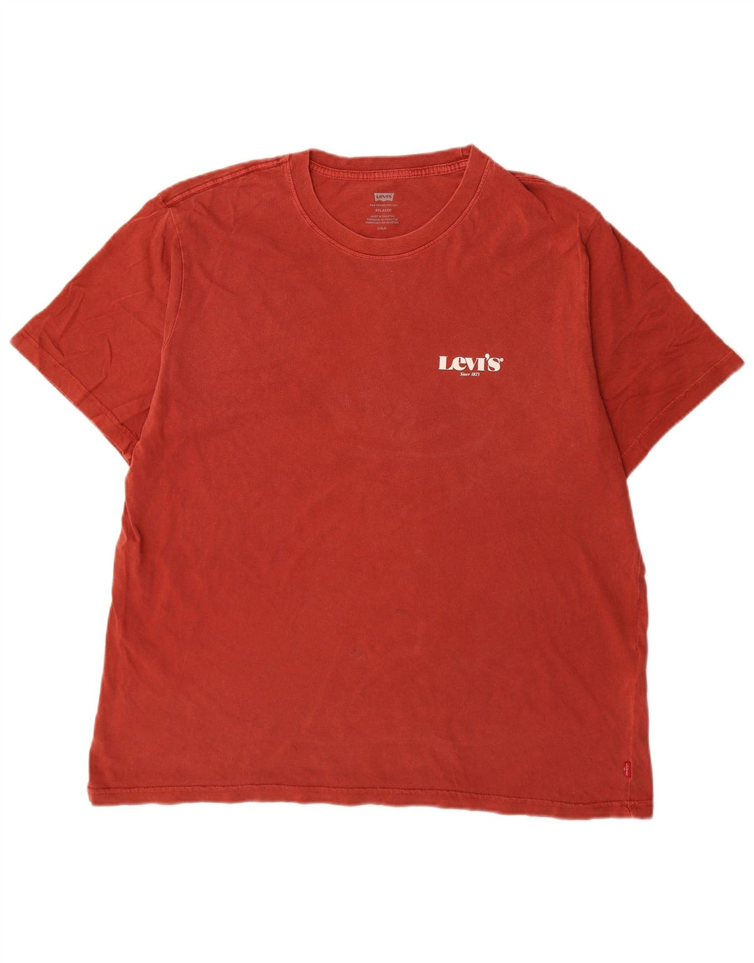 Levi's Herre afslappet T-shirt Top Stor rød bomuld