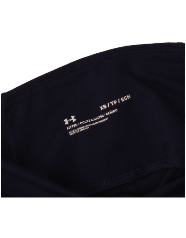 UNDER ARMOUR Womens Leggings UK 4 XS  Navy Blue