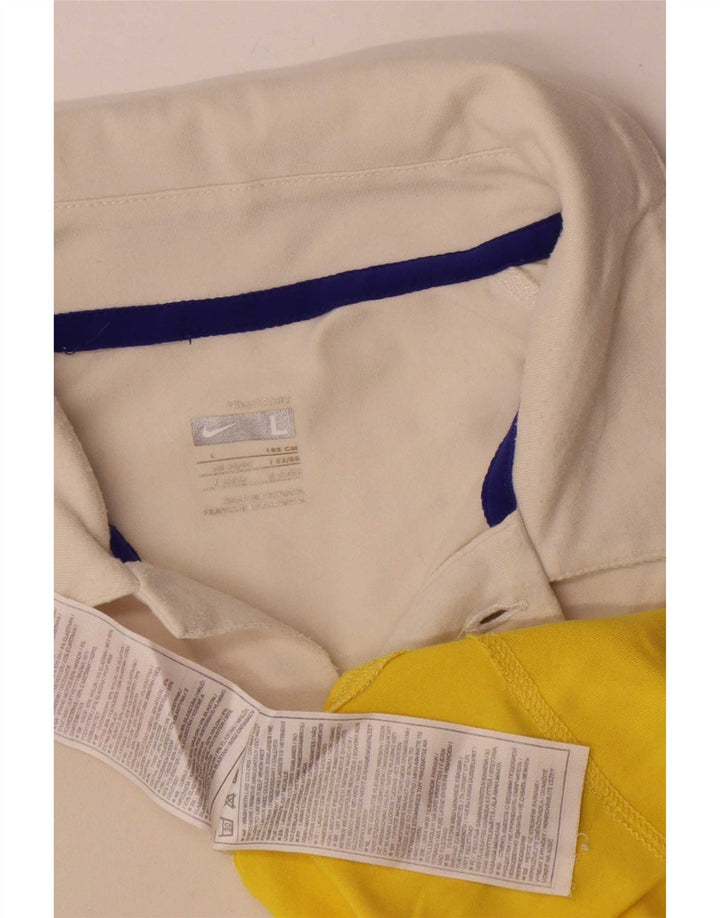 Nike Polo Shirt til mænd Stor Gul Colourblock Nylon