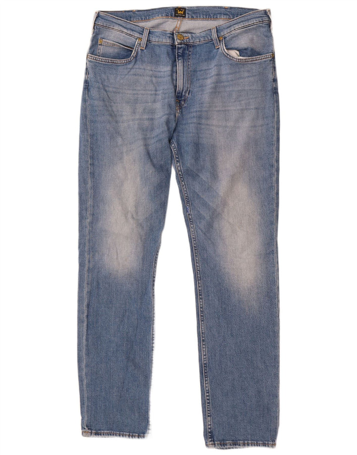 Lee Herre Rider Straight Jeans W36 L32 Blå Bomuld