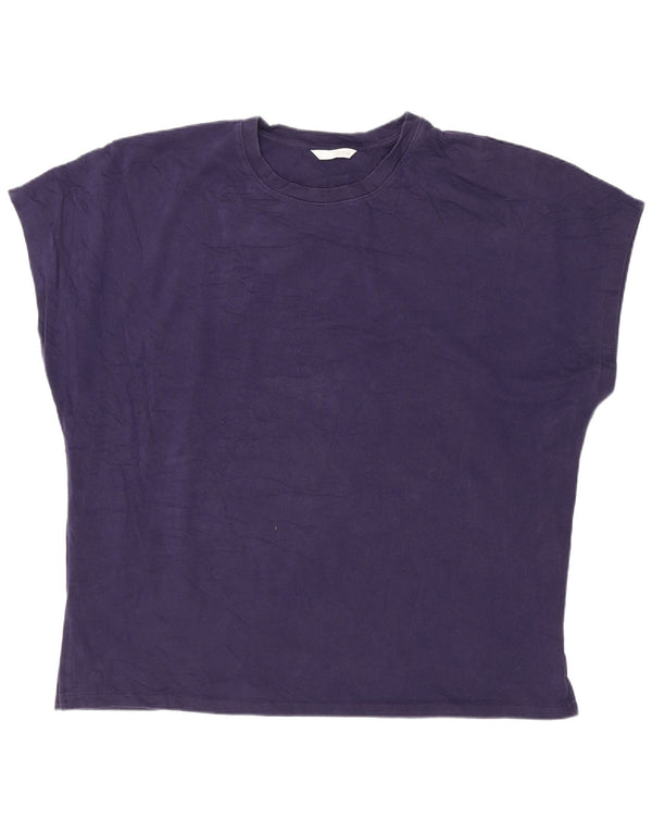 Zara T-Shirt Top UK 18 XL Marineblå