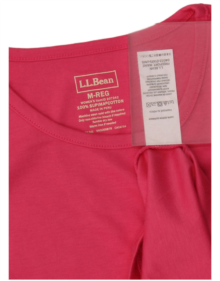 L.L.Bean T-shirt top til kvinder UK 14 Medium Pink Bomuld