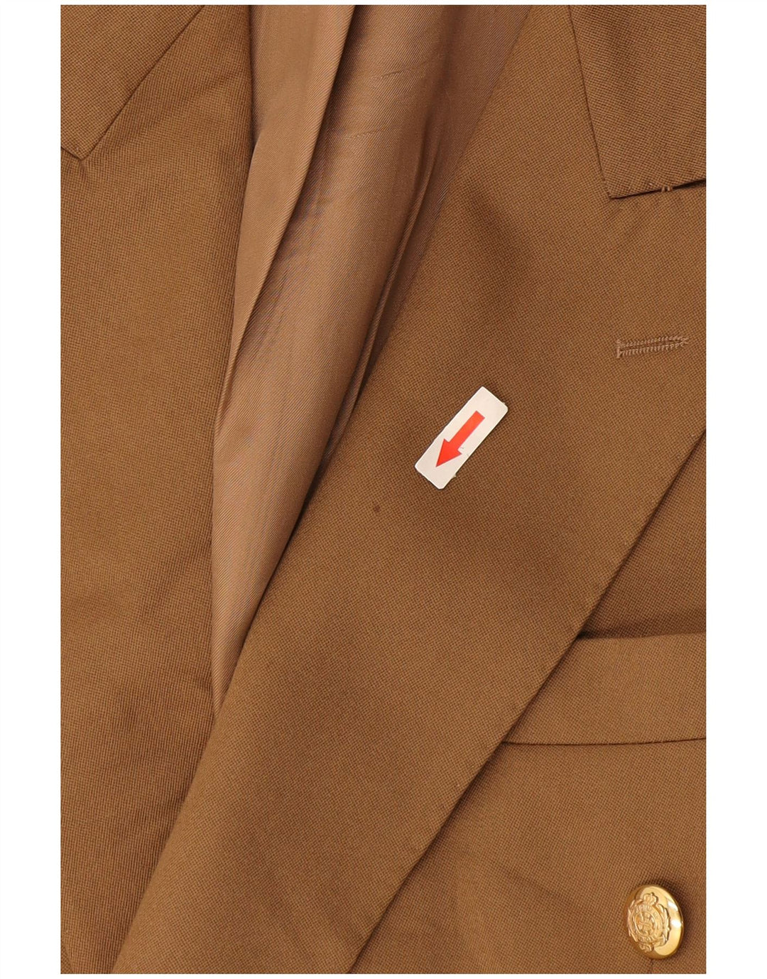 Marks & Spencer Herre Double Breasted Blazer Jacket UK 42 Stor Beige Uld