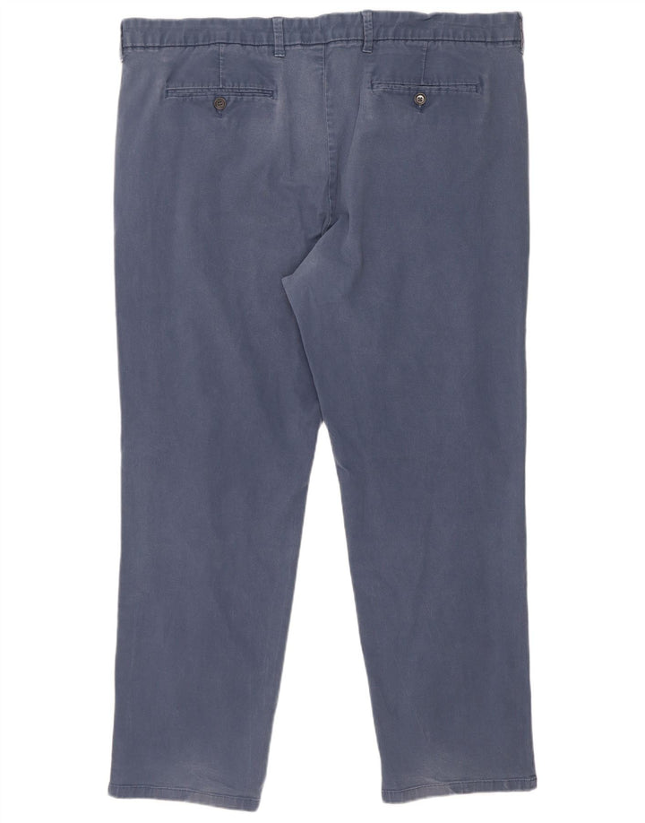 Marks & Spencer Herre Regular Fit Chinobukser W44 L31 Blå bomuld