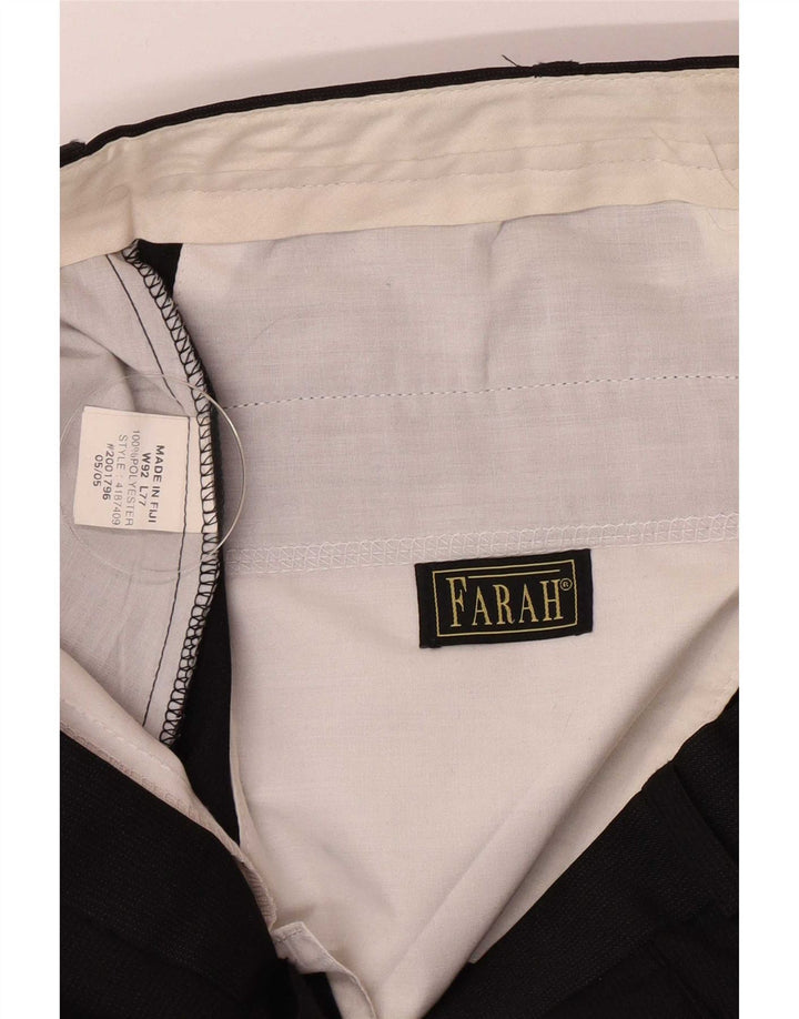 Farah Herre Pegged Suit Bukser W36 L30 Sort Polyester