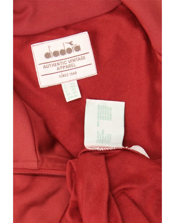 Diadora Træningsdragt til mænd Topjakke UK 42 Stor Rød Polyester