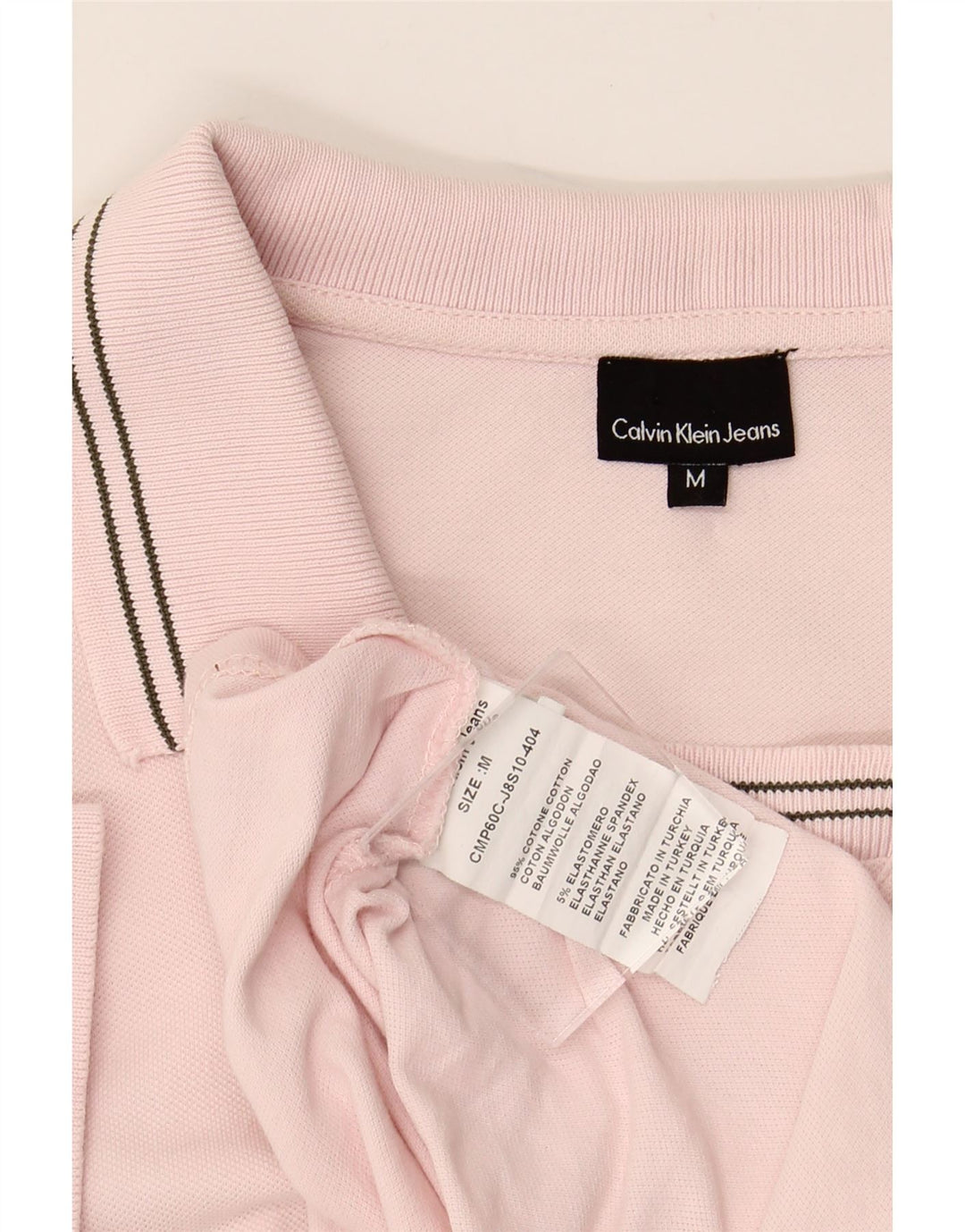 CALVIN KLEIN JEANS Grafisk poloshirt til mænd Medium Pink Bomuld