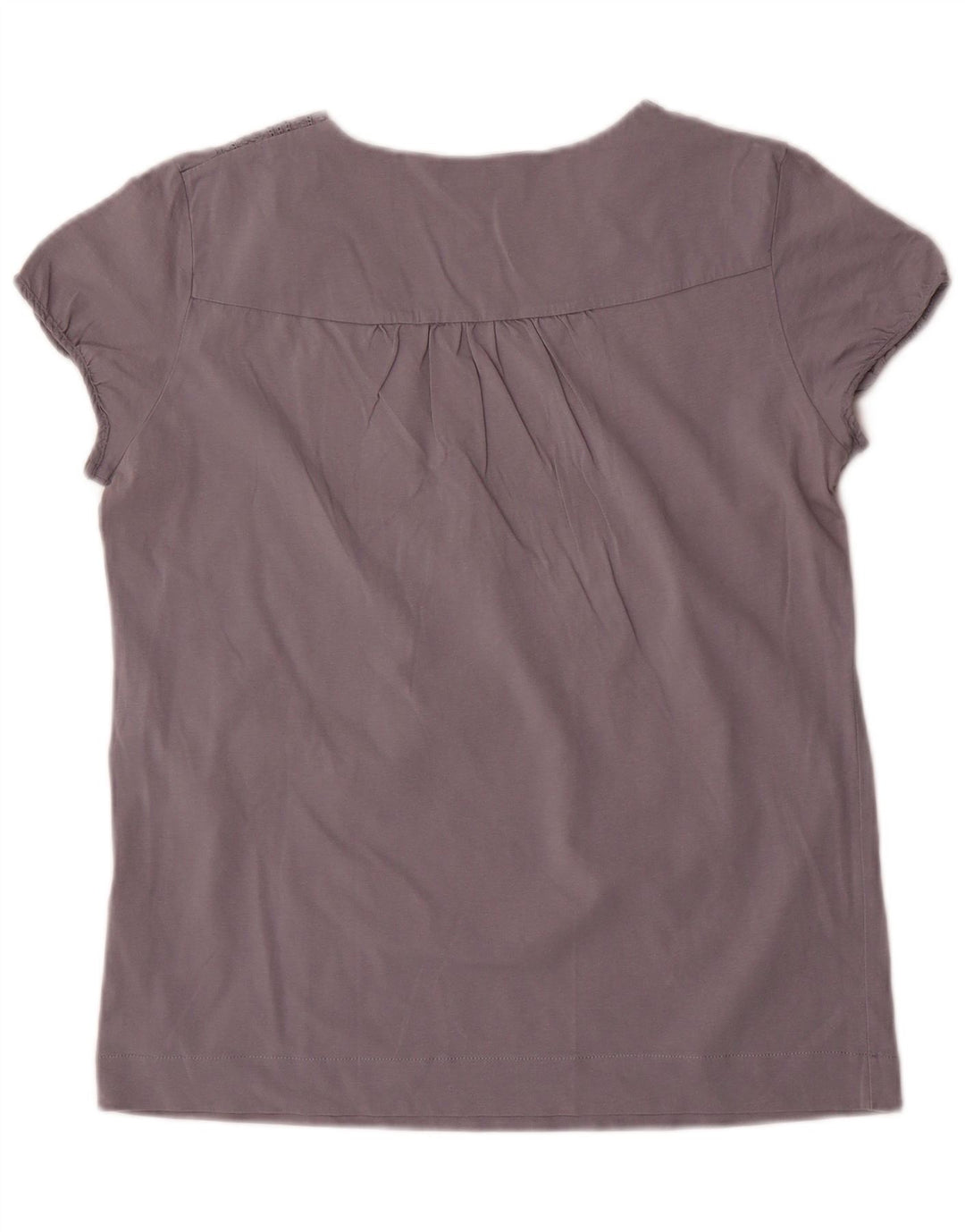 MASSIMO DUTTI Dame bluse Top UK 14 Stor Grå Bomuld