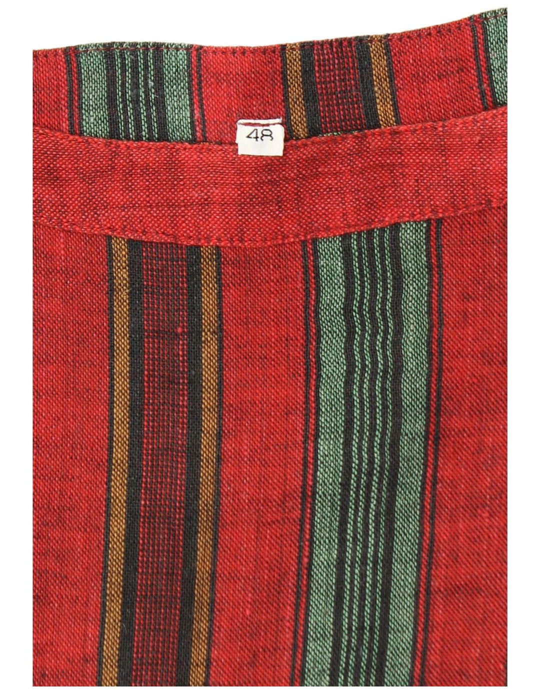 Vintage Dame Tunika Kjole IT 48 XL Rød Stribet