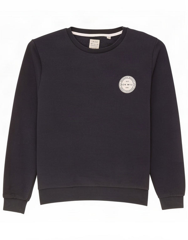 Jack Wills Sweatshirt til mænd Large Navy Blue Cotton