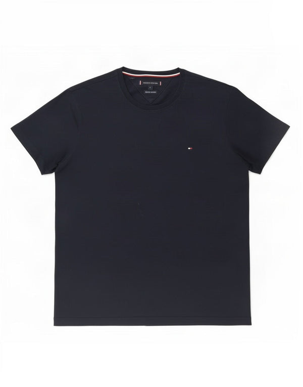 Tommy Hilfiger Herre T-Shirt Top Stor Marineblå Bomuld