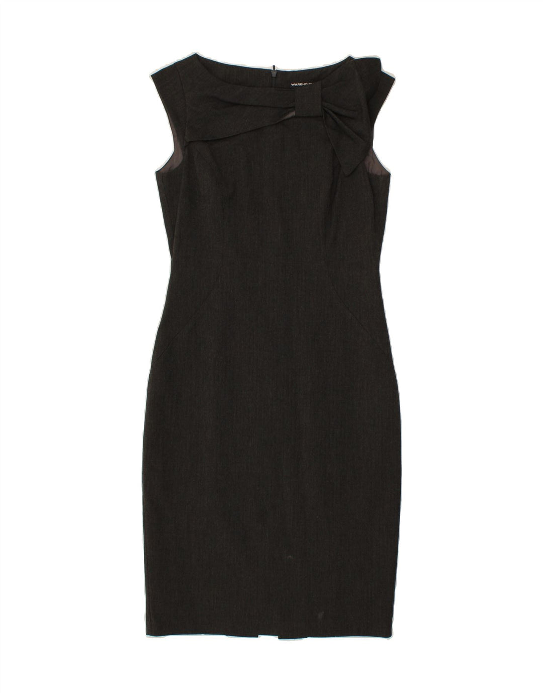 WAREHOUSE Womens Sleeveless Bodycon Dress UK 10 Small Grey Polyester Vintage Warehouse and Second-Hand Warehouse from Messina Hembry 