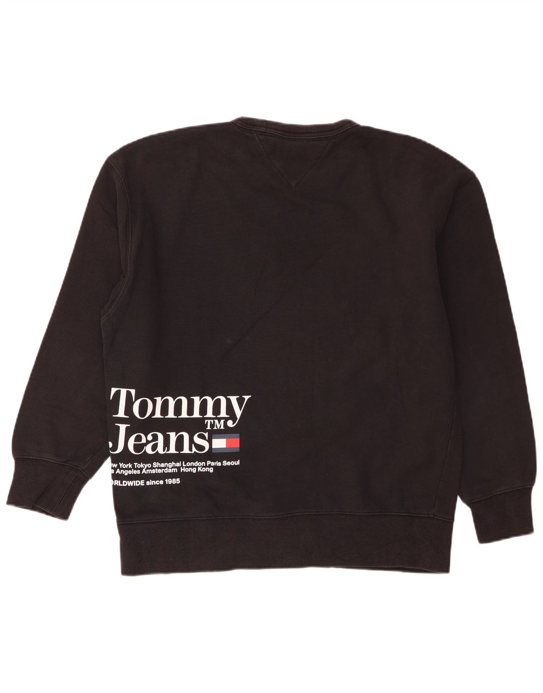 Tommy Hilfiger Herre Grafisk Sweatshirt Jumper Lille Sort Bomuld
