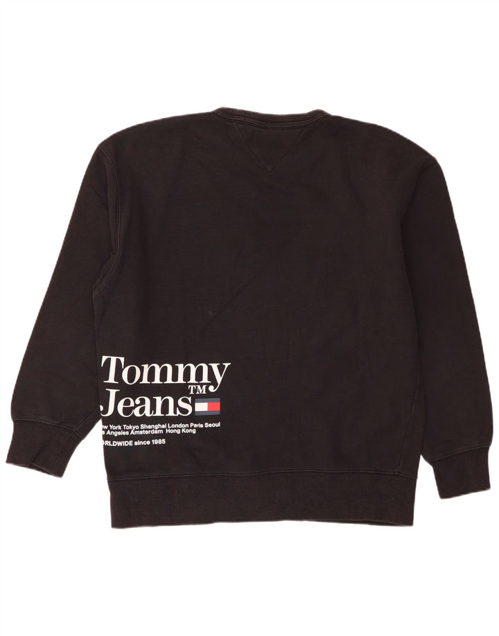 Tommy Hilfiger Herre Grafisk Sweatshirt Jumper Lille Sort Bomuld