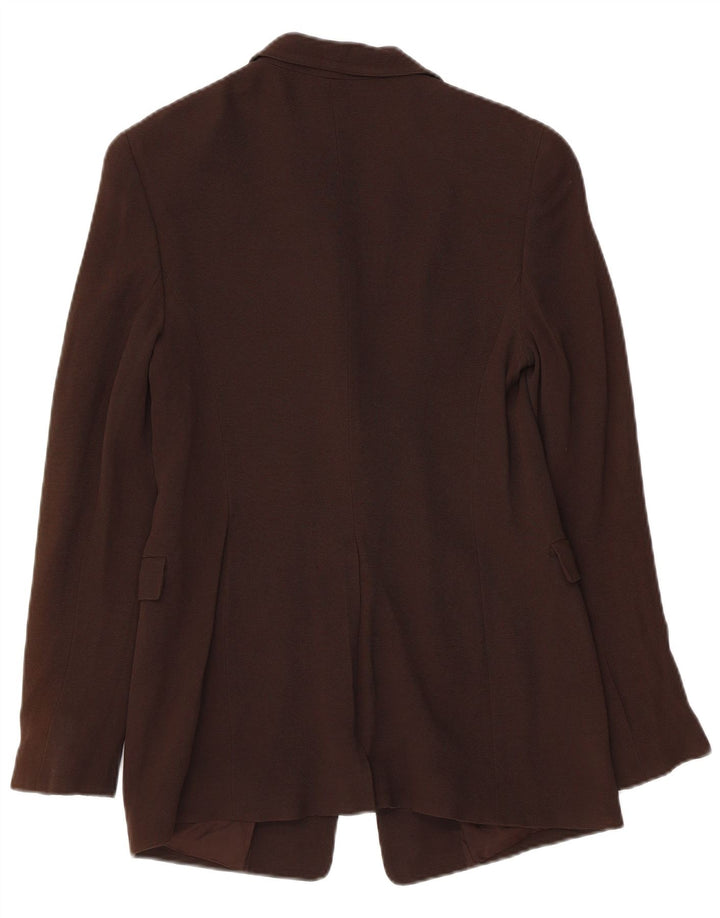 Episode Dame 1 Knap Blazer Jacket UK 8 Small Brown Viscose