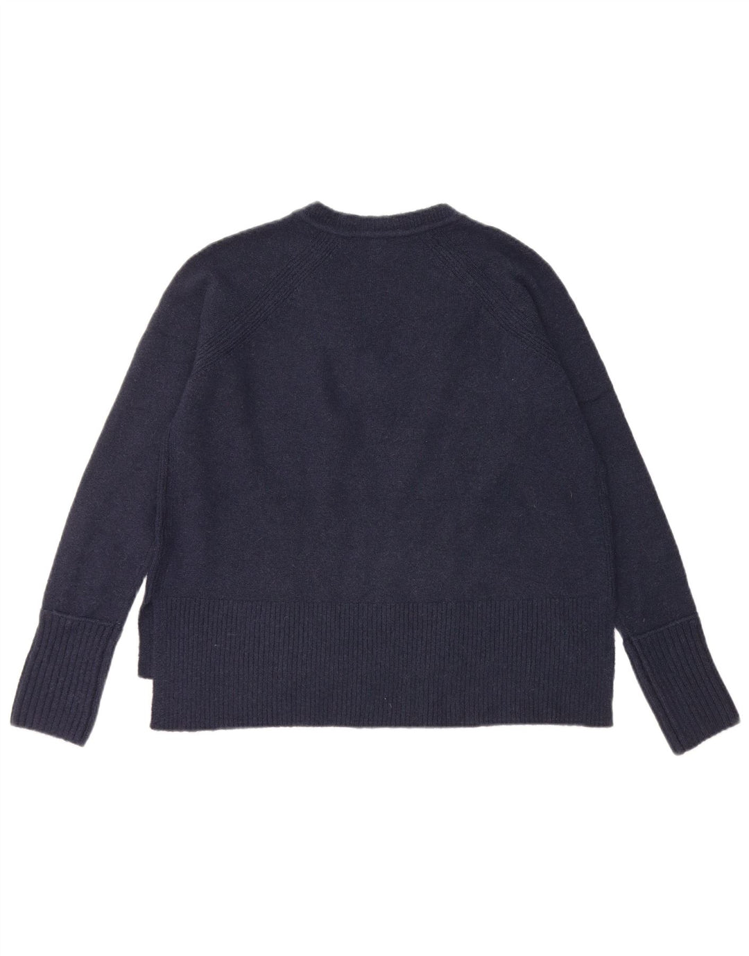 J. CREW Dame Oversized V-hals sweater UK 10 Small Navy Blue