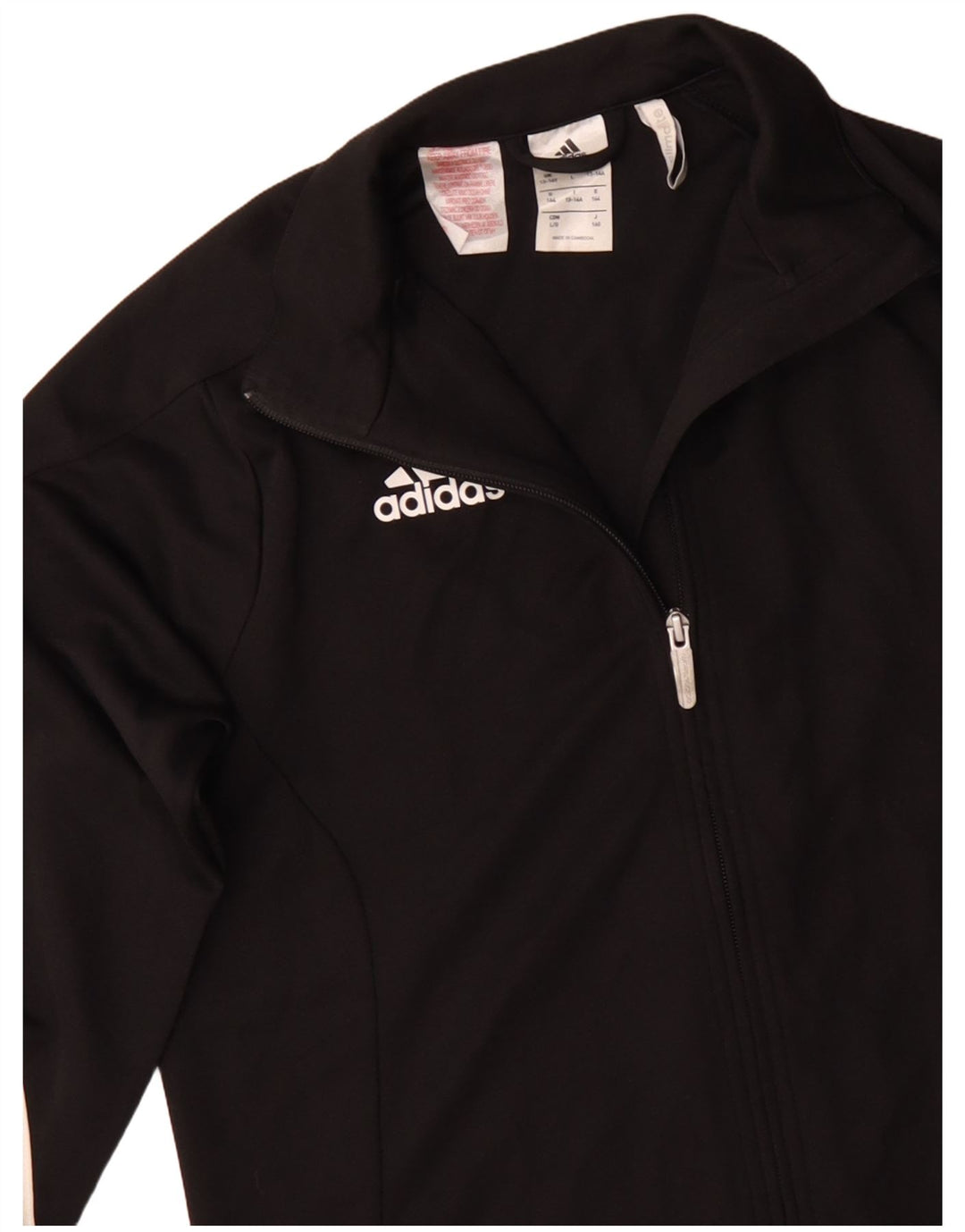 Adidas drenge Climalite træningsdragt topjakke 13-14 år sort polyester