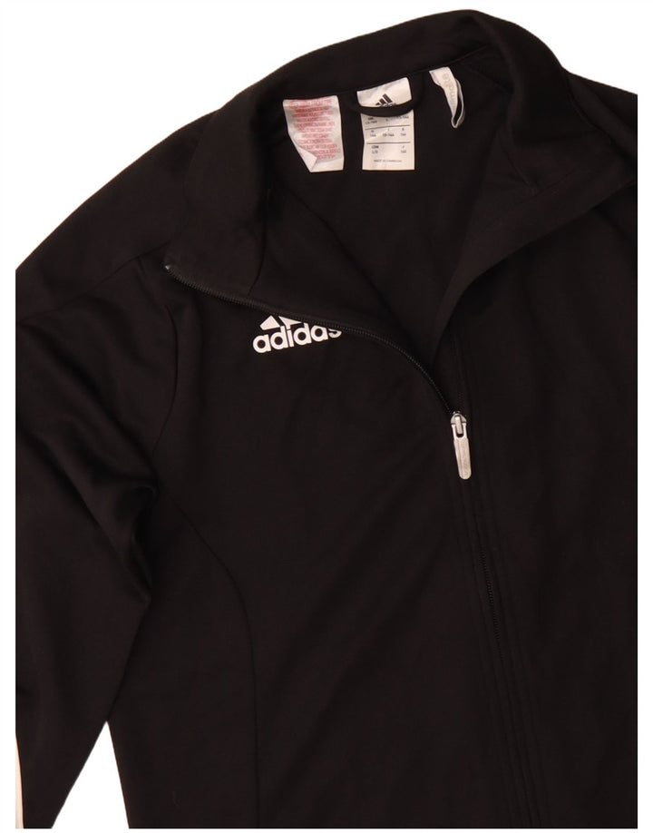 Adidas drenge Climalite træningsdragt topjakke 13-14 år sort polyester