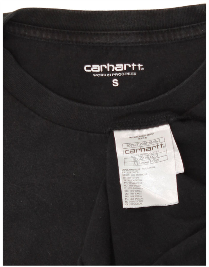 Carhartt Herre T-Shirt Top Lille Sort Bomuld