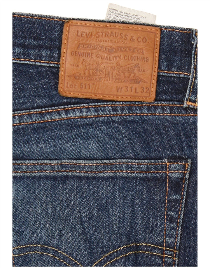 Levi's Dame 511 Slim Jeans W31 L32 Marineblå Bomuld