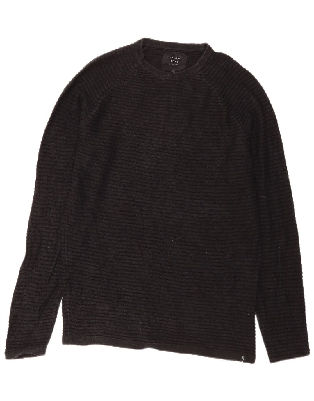 Jack & Jones Herre sweater med rund hals, medium sort bomuld