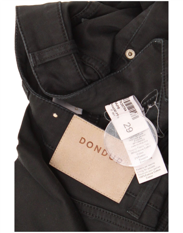 Dondup Dame Slim Jeans W29 L28 Sort Bomuld