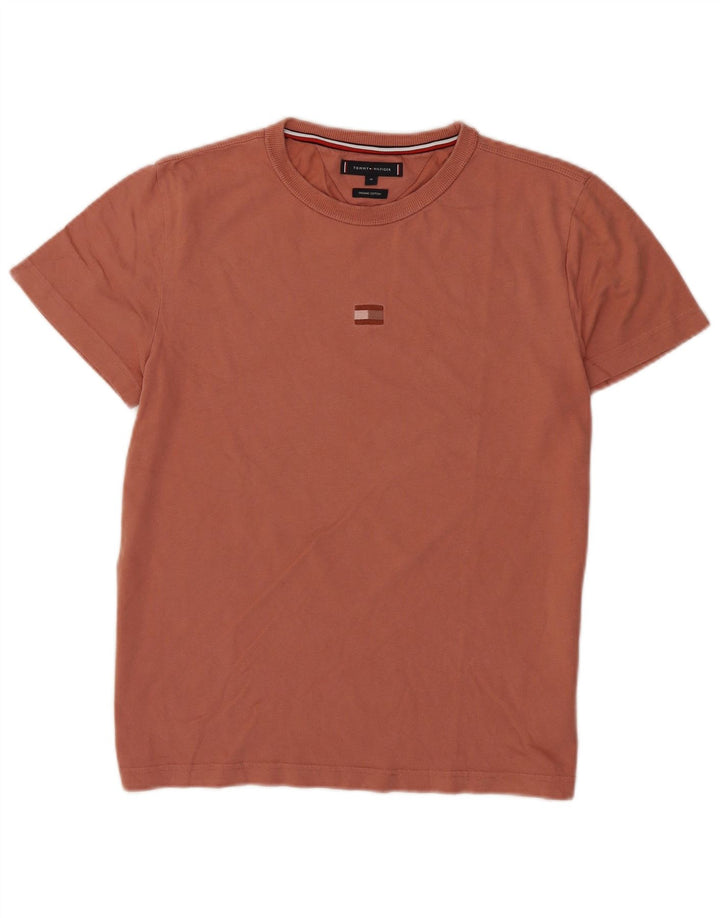 Tommy Hilfiger Herre T-Shirt Top Medium Brun Bomuld