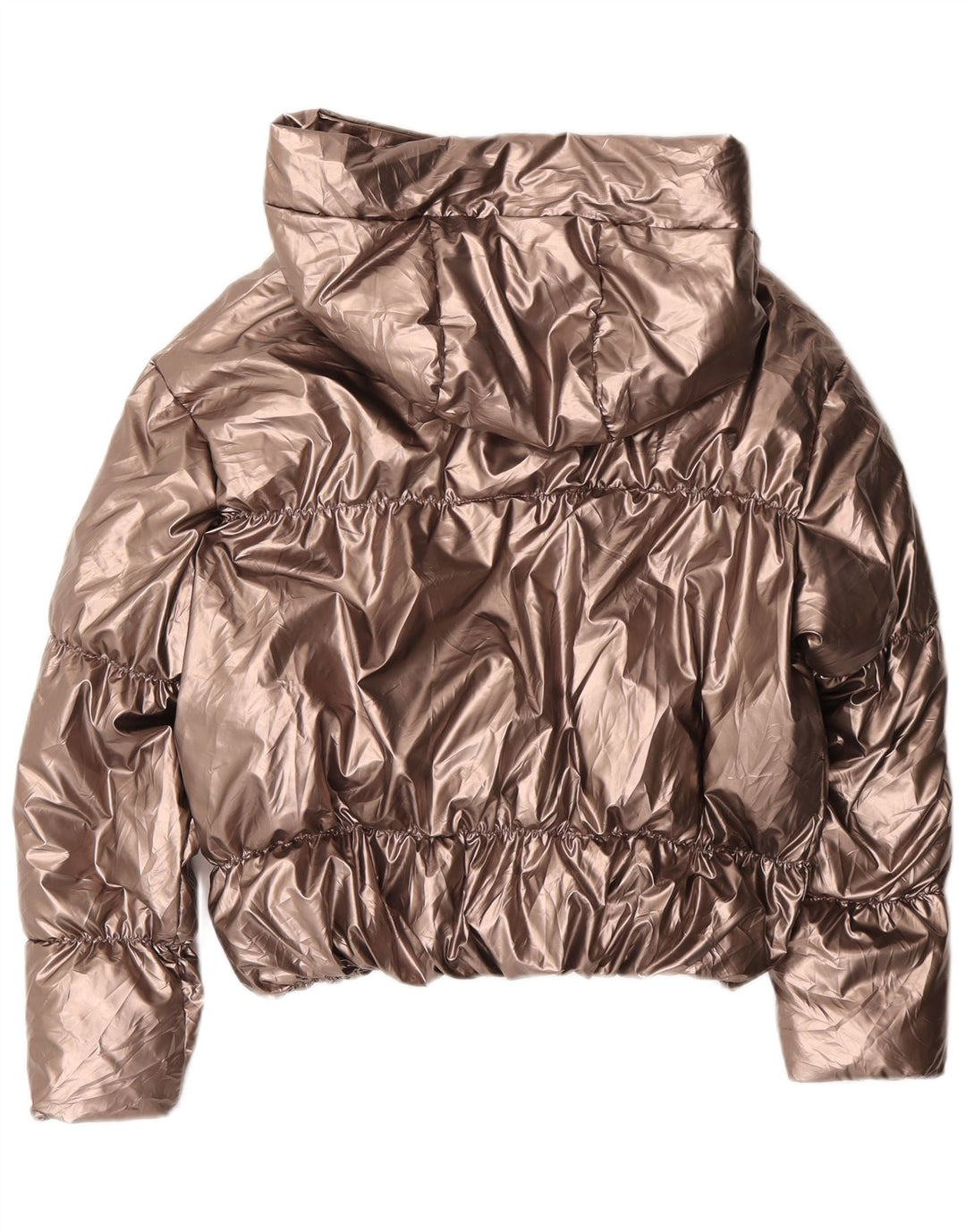 Carrera Womens Crop hættepolstret jakke UK 14 Medium Gold Polyester