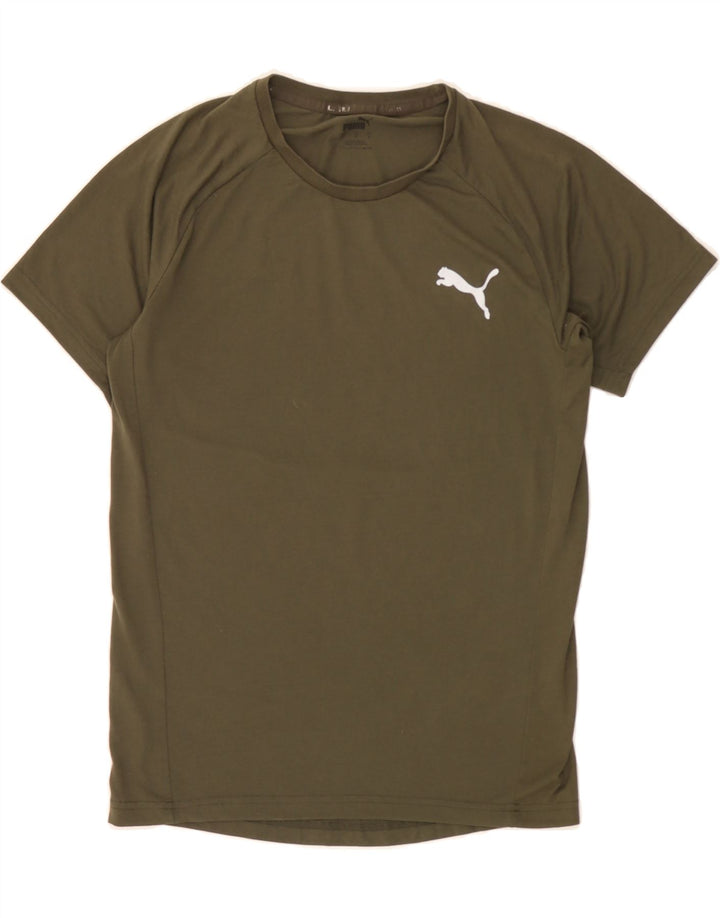 PUMA Mens T-Shirt Top Small Khaki Vintage Puma and Second-Hand Puma from Messina Hembry 