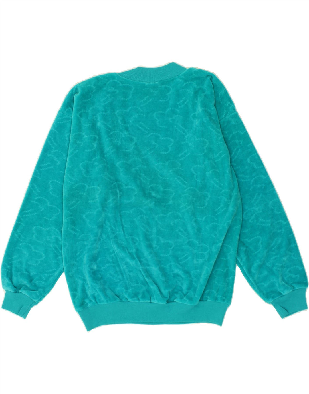 VINTAGE Womens V-Neck Jumper Sweater UK 16 Large Turquoise Vintage Vintage and Second-Hand Vintage from Messina Hembry 